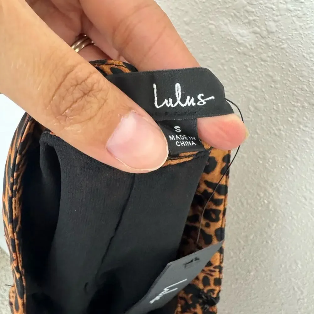 Lulus Cheetah Print Mini Skirt NWT Size Small - Picture 6 of 8